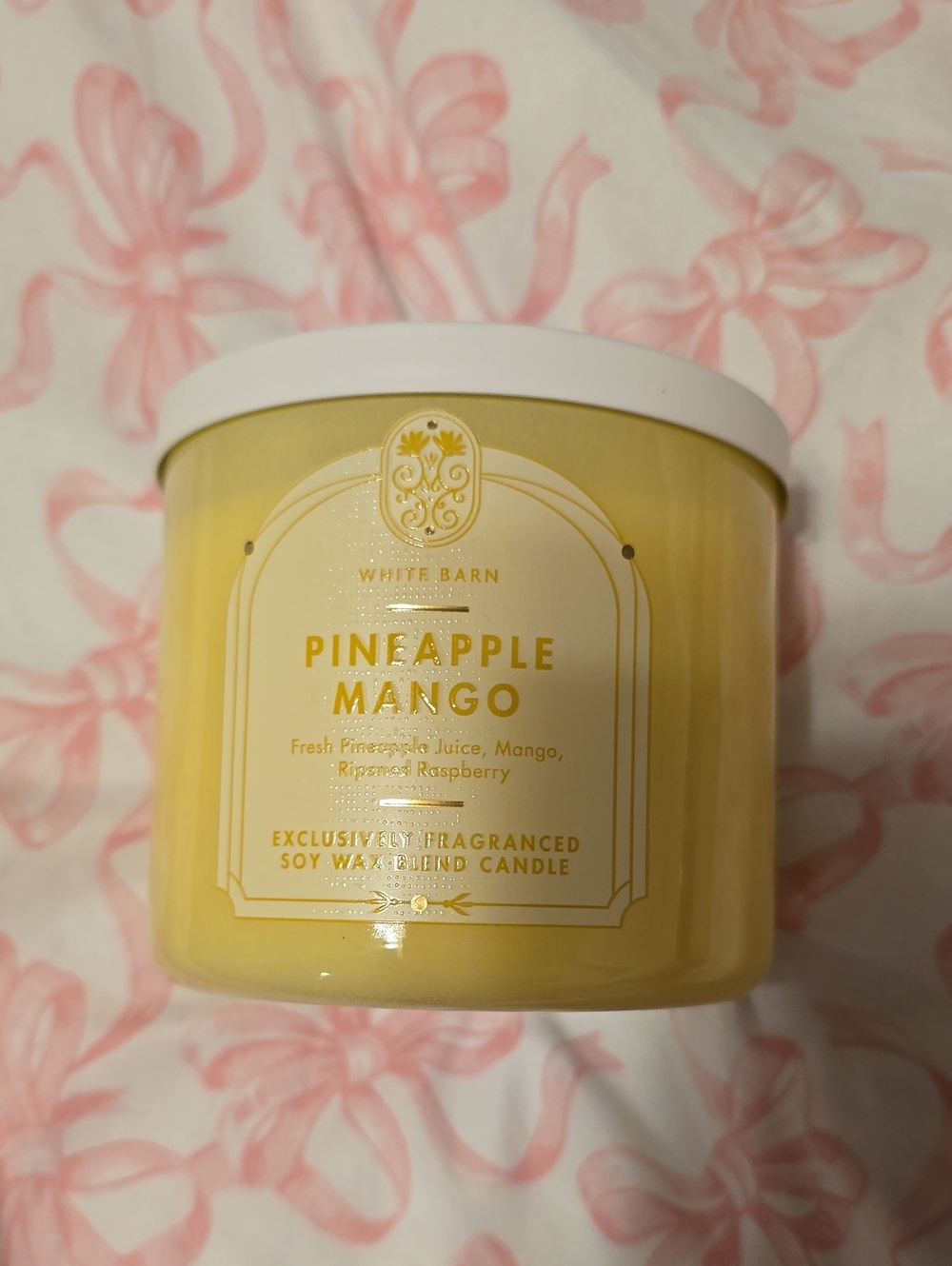 BNWT Bath And Body Works Pineapple Mango 3 Wick Candle